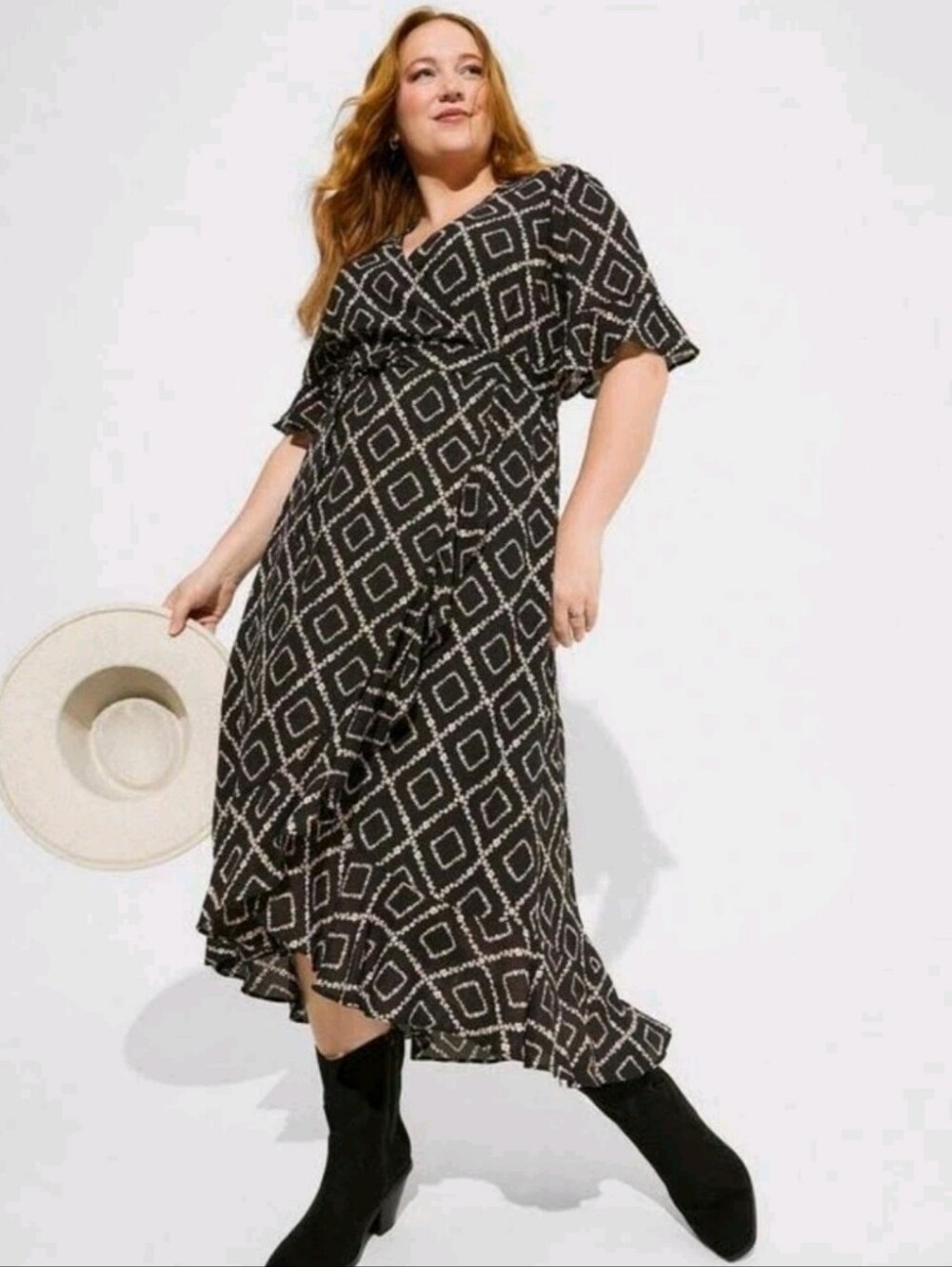 Torrid Women's Maxi Georgette Surplice Wrap Hi-Low Dress Plus Size 2X New